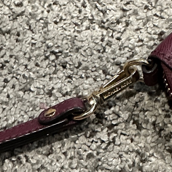 Michael Kors Burgundy Wristlet with Gold Accents - Picture 7 of 8